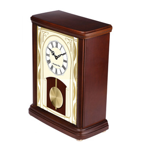 Solid Wood Clock European Style Rectangle Westminster Chime Living Room Decorative Musical Clock - Product Image 4