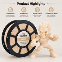 Filamento PETG Básico Color Albaricoque de 1.75mm, Material de Impresión 3D, Filamento para Impresora 3D para Impresión FDM y Fabricación de Moldes