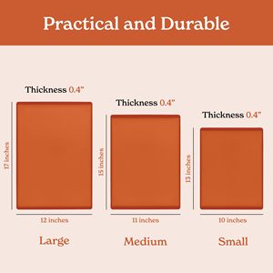 Tablas de cortar para cocina Juego de 3 tablas de cortar de plástico Aptas para lavavajillas con ranuras para jugo Mango de fácil agarre antideslizante - Product Image 4