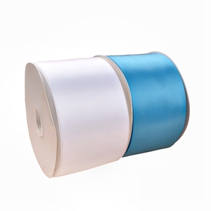 批发工厂1/8 "-4" 100% 涤纶红缎亮丝带双面缎带DIY蝴蝶结 - Product Image 6