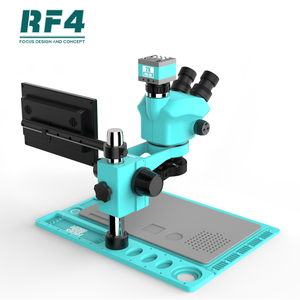 Microscopes stéréoscopiques zoom trinoculaires RF4 RF7050TVD2-2KC2-X101 pour réparation mobile, caméra 2K FULL, grossissement 7-50x avec écran d'affichage - Product Image 5
