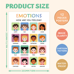 12 Sheets Flat Metal Health Educational <strong>Posters</strong> for Toddler and Kid Learning Nursery Home School Classroom - Product Image 4
