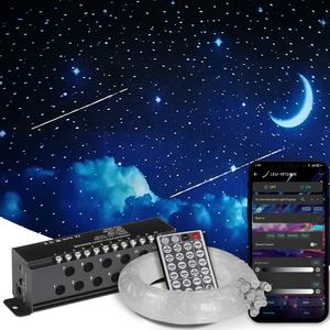 Kit Stella Cadente Bianca 120pz Fibre Ottiche 1.0mm Motore Luminoso Animato 12W Controllo App Mobile per Soffitti Stellati - Product Image 1