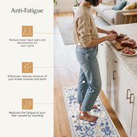Tapis de cuisine moderne en PVC avec logo personnalisé CR, lavable, antidérapant, rembourré, anti-fatigue, pour la maison et le bureau