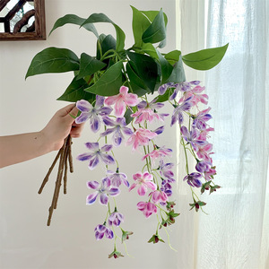 Fleur artificielle de jasmin pleureur Qingyu Chronicle, branche unique en plastique, réaliste, pour décoration intérieure et accessoires de mariage - Product Image 4