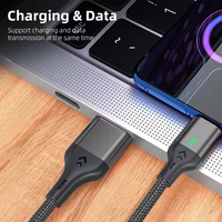 Cable de Carga Magnético USB 3 en 1 al por Mayor, Carga Rápida de 3A, Trenzado de PVC/Nylon, OEM para Smartphones iOS y Android