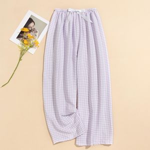Pantalones de Pijama Ligeros a Cuadros para Parejas, Pantalones de Salón de Invierno Tejidos con Cintura Elástica para Hombre y <span class=keywords><strong>Mujer</strong></span>, ODM - Product Image 4