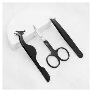 Nuevo kit de herramientas de maquillaje Eye Lashes Curler pinzas y caja de embalaje de tijera conjunto de herramientas de pestañas al por mayor