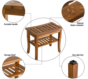 <span class=keywords><strong>Legno</strong></span> di Teak bagno <span class=keywords><strong>panca</strong></span> doccia con ripiano di stoccaggio sgabello <span class=keywords><strong>in</strong></span> <span class=keywords><strong>legno</strong></span> per le scatole di <span class=keywords><strong>legno</strong></span> artigianato muro segni - Product Image 5