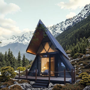 Maison triangulaire en acier léger personnalisée, bâtiment préfabriqué de luxe à faible coût et de haute qualité pour le secteur immobilier - Product Image 2