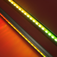DC24V architectural 24W IP65 contour médias mur rondelle Pc corps adressable RGB Led Tube façade éclairage