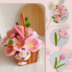 Высококачественная нечеткая проволока, оптовая продажа, стебли синели толщиной 8 мм, 100 шт., очиститель труб 10 мм, очиститель труб, цветок, букет, синели, стебли - Product Image 2