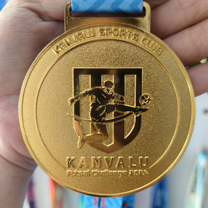 कास्टिंग फुटबॉल खेल पदक पुरस्कार कस्टम धातु शिल्प फुटबॉल खेल पदक रिबन के साथ - Product Image 4