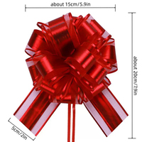 Ruban en organza floral de Noël écologique argenté de 120 cm, nœud de couleur assortie, lavable, durable, pour boîte à fleurs, panier cadeau