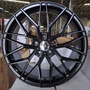 Factory Cheaper Price 17 18 inch Car wheels Matte/HYPER BLACK jante 5X114.3 Muti-Spoke Alloy Car Rims