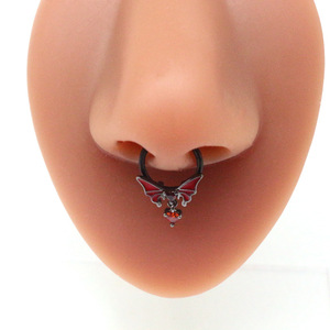 Nouveau acier inoxydable rouge papillon nombril <span class=keywords><strong>nez</strong></span> Piercing industriel haltère Cartilage hélice boucle d'oreille coeur CZ balancent mamelon Piercing - Product Image 4