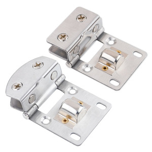 Charnières de porte vitrée Xianying en alliage de zinc finition brossée pour armoire, bibliothèque, vitrine - Product Image 1