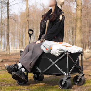 Vente chaude en plein air jardin parc utilitaire enfants Wagon <span class=keywords><strong>Portable</strong></span> 4 roues plage chariot chariot pliable Camping poussette pliant Wagon - Product Image 6
