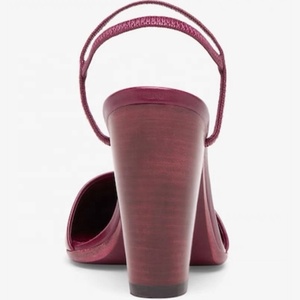 Sandalias de tacón alto y grueso retro para mujer, talla grande 44, con correas elásticas en el tobillo, punta cuadrada, zapatos de vestir de verano para mujer - Product Image 4