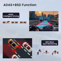 Cámara para Auto 4G +4K+1080P con Doble Lente, Wifi, GPS, Funciones BSD y ADAS, Compatible con Tarjeta de hasta 512 GB, Sensor G, Monitor de Estacionamiento, DVR para Auto 4G