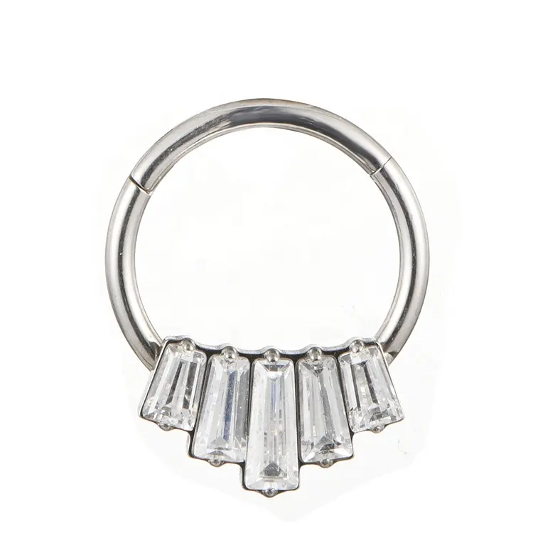 ASTM F136 titanio elica setto Clicker cerchio segmento anello Piercing gioielli all'ingrosso