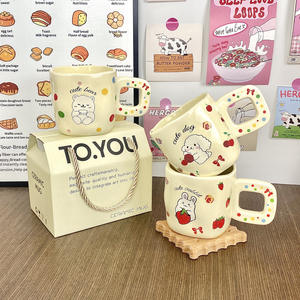 Taza de cerámica con diseño de oso, forma cuadrada, para café, té, regalo, uso general - Product Image 2