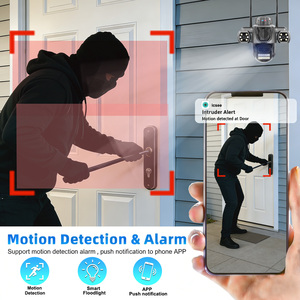 JOAREON Nuova Telecamera PTZ Wireless Smart ICSee 3MP per Esterni con Visione Notturna, 3 Lenti, Uso Domestico, WiFi 2.4G, Telecamera di Sicurezza CCTV - Product Image 5