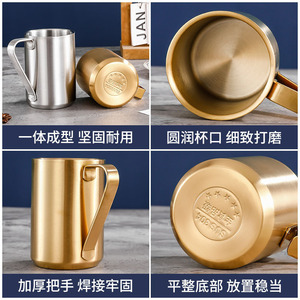 Stainless Steel Beer <b>Mug</b> 304 <b>Double</b> <b>Walled</b> Large Capacity Stackable Heat Insulating Camping Outdoor Drinking Cup - Product Image 3