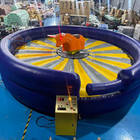 Toro Mecánico Inflable de PVC para Interiores/Exteriores, Juego de Fiesta con Diseño Impermeable y Capacidad de 400 kg para Eventos en Centros Comerciales
