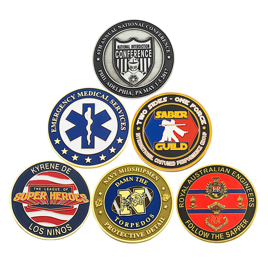 Wholesale zhongshan metal craft die casting custom logo metal souvenir marine challenge coin old coins
