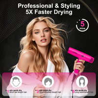 Sèche-cheveux BLDC haute vitesse OEM ODM 110000 tr/min, ionique, lissant, auto-nettoyant, LED, température et vitesse réglables, pour salon et usage domestique