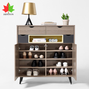 Estantes de zapateros blancos inteligentes, armarios, <span class=keywords><strong>muebles</strong></span>, puertas modernas de madera - Product Image 5