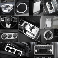 Garniture chromée de la console centrale et du levier de vitesses pour Jeep Compass Liberty, décoration de style colorée et brillante, modification automobile