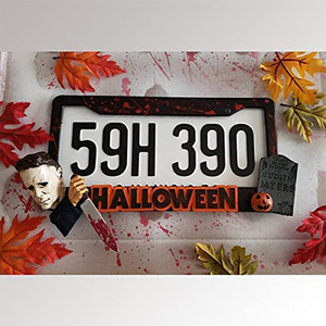 Halloween kinh dị cửa tấm trang trí khung Halloween tấm giấy phép xe tag khung tấm giấy phép bao gồm - Product Image 5