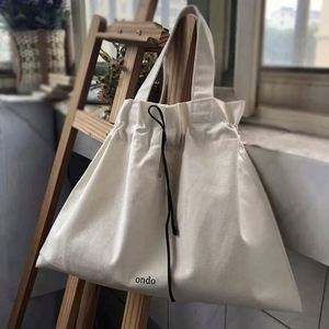 LILA Fashion Design Ribbon Handle Hobo Casual Cute Girl Teenage Ladies Shopping Eco-friendly Durable Canvas Tote Bag - Product Image 1