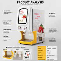 Distributeur de milkshake froid à deux buses pour comptoir, 2200W, machine à yaourt commerciale pour café et restauration