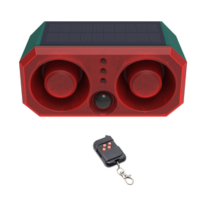 Năng lượng mặt trời động vật không thấm-Báo động âm thanh/ánh sáng với điều khiển từ xa hồng ngoại | hệ thống báo động cho nhà | Repeller cho chim & lợn rừng - Product Image 1