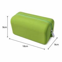 Sac cosmétique en silicone personnalisé, imperméable, anti-poussière, sac de rangement, grande capacité, trousse de toilette en silicone pliable