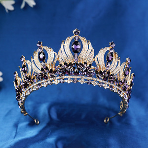 Nouvelle couronne de princesse en cristal pour mariage, diadème de reine, alliage, coiffure de mariée, <span class=keywords><strong>strass</strong></span>, couronne de concours, diadèmes - Product Image 6