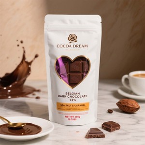Premium Temperature Resistant <strong>Chocolate</strong> Bags 500g Custom Printed Valentine <strong>Chocolate</strong> Stand up Pouch - Product Image 5