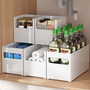 Seau de rangement multifonctionnel classique en plastique portable de haute qualité, organisateur de vêtements, hôtel, ménage - Product Image 2
