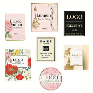 Etichette Adesive Personalizzate con Stampa in Lamina d'Oro, Logo in Rilievo, Etichette in Vinile Autoadesive per Imballaggio, Etichette per Profumi - Product Image 5