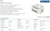 Variateur de lumière DALI AC Triac DT-C (DT4) 150-360W, 100-240VAC, contrôle sans fil, certifié ROHS, mode de connexion RF pour le contrôle de l'éclairage