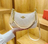 Sacs à main pour femmes transfrontaliers, haut de gamme, sensation de luxe léger, imprimé géométrique, fermeture éclair, chaîne en PU, bandoulière unique, été, simple et polyvalent