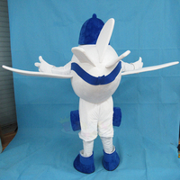Costume de mascotte d'avion personnalisé pour adultes unisexe avec ailes et casquette, service OEM pour événements et fêtes