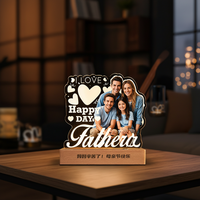Lampe de nuit géométrique tridimensionnelle en acrylique pour la fête des mères, cadeau créatif pour les amis, les pères, décoration de bureau