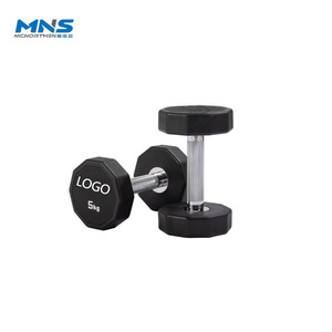 Haltères en TPU à 10 pans avec logo personnalisé, prix abordable, équipement de gym commercial en TPU, haltères de gym à 10 angles - Product Image 2