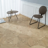 Parquet Artistique Multicouche en Bouleau Plein Princesse Annie Oak, Carré Personnalisé, Écologique, pour Maison, Sol en Bois Irrégulier