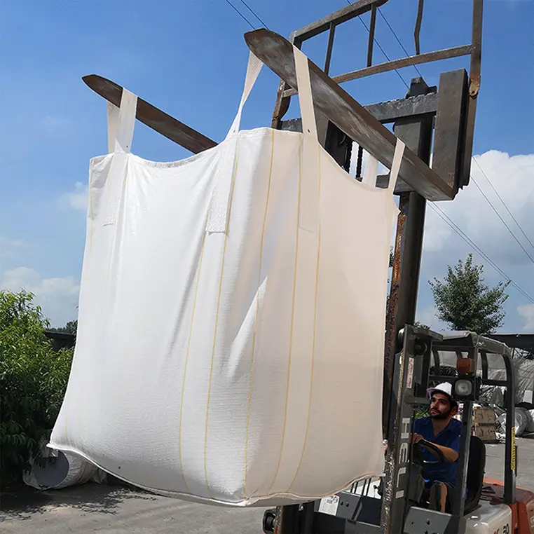 1 Ton 2 Ton Bigbag süper torbalar 1000kg PP büyük toplu Jumbo FIBC çantası satılık