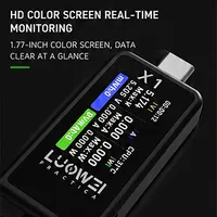 LUOWEI X1 Probador Multifuncional USB-C para Reparación de Teléfonos, Herramienta de Prueba de Corriente, Voltaje, Potencia, Nivel de Batería y Temperatura del Puerto USB-C